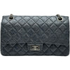 シャネル CHANEL 2.55 マトラッセ チェーンショルダー A37586 24番台 ブルーグレー系 シルバー金具 エイジドカーフ レディース ショルダーバッグ