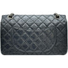 シャネル CHANEL 2.55 マトラッセ チェーンショルダー A37586 24番台 ブルーグレー系 シルバー金具 エイジドカーフ レディース ショルダーバッグ
