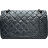 シャネル CHANEL 2.55 マトラッセ チェーンショルダー A37586 24番台 ブルーグレー系 シルバー金具 エイジドカーフ レディース ショルダーバッグ