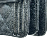 シャネル CHANEL ボーイシャネルチェーンショルダー AS0130 28番台 ブラック ゴールド金具 キャビア レディース ショルダーバッグ