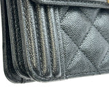 シャネル CHANEL ボーイシャネルチェーンショルダー AS0130 28番台 ブラック ゴールド金具 キャビア レディース ショルダーバッグ