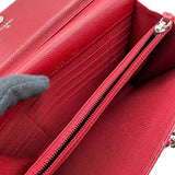 シャネル CHANEL クラシック チェーンウォレット AP3701 24番台 レッド ゴールド金具 キャビアスキン レディース ショルダーバッグ