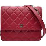 シャネル CHANEL クラシック チェーンウォレット AP3701 24番台 レッド ゴールド金具 キャビアスキン レディース ショルダーバッグ