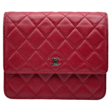 シャネル CHANEL クラシック チェーンウォレット AP3701 24番台 レッド ゴールド金具 キャビアスキン レディース ショルダーバッグ