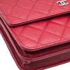 シャネル CHANEL クラシック チェーンウォレット AP3701 24番台 レッド ゴールド金具 キャビアスキン レディース ショルダーバッグ
