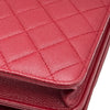 シャネル CHANEL クラシック チェーンウォレット AP3701 24番台 レッド ゴールド金具 キャビアスキン レディース ショルダーバッグ