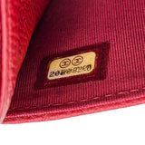 シャネル CHANEL マトラッセチェーンウォレット A33814 20番台 レッド シルバー金具 キャビアスキン レディース ショルダーバッグ