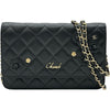 シャネル CHANEL カメリアチェーンウォレット AP0046 27番台 ブラック ゴールド金具 ラムスキン レディース ショルダーバッグ