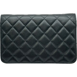 シャネル CHANEL カメリアチェーンウォレット AP0046 27番台 ブラック ゴールド金具 ラムスキン レディース ショルダーバッグ