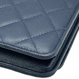 シャネル CHANEL マトラッセ チェーンウォレット AP0250 ブルー ゴールド金具 キャビアスキン レディース ショルダーバッグ