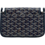 ゴヤール GOYARD プリュメポーチウォレット ネイビー コーティングキャンバス レディース ショルダーバッグ