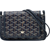 ゴヤール GOYARD プリュメポーチウォレット ネイビー コーティングキャンバス レディース ショルダーバッグ