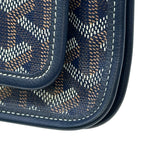 ゴヤール GOYARD プリュメポーチウォレット ネイビー コーティングキャンバス レディース ショルダーバッグ