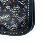ゴヤール GOYARD プリュメポーチウォレット ネイビー コーティングキャンバス レディース ショルダーバッグ