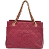 シャネル CHANEL ココマークチェーンショルダーバッグ A15688 6番台 ピンク ゴールド金具 キャビアスキン レディース ショルダーバッグ