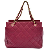 シャネル CHANEL ココマークチェーンショルダーバッグ A15688 6番台 ピンク ゴールド金具 キャビアスキン レディース ショルダーバッグ