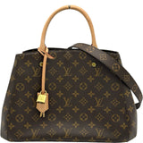 ルイ・ヴィトン LOUIS VUITTON モンテーニュMM M41056 ブラウン モノグラム レディース ショルダーバッグ