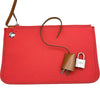 エルメス HERMES エールバッグジップPM D刻 ローズエクストリーム シルバー金具 トワル・ヴァッシュ レディース ショルダーバッグ