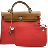 エルメス HERMES エールバッグジップPM D刻 ローズエクストリーム シルバー金具 トワル・ヴァッシュ レディース ショルダーバッグ