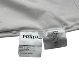 プラダ PRADA ワンポイントロゴ半袖Ｔシャツ UJN896 ホワイト コットン メンズ 半袖Ｔシャツ