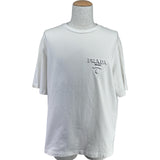 プラダ PRADA ワンポイントロゴ半袖Ｔシャツ UJN896 ホワイト コットン メンズ 半袖Ｔシャツ