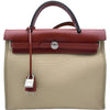 エルメス HERMES エールバッグジップPM A刻印 ベージュ/ナチュラル シルバー金具 トワル/ハンター レディース ハンドバッグ