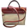 エルメス HERMES エールバッグジップPM A刻印 ベージュ/ナチュラル シルバー金具 トワル/ハンター レディース ハンドバッグ
