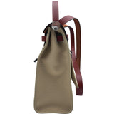 エルメス HERMES エールバッグジップPM A刻印 ベージュ/ナチュラル シルバー金具 トワル/ハンター レディース ハンドバッグ