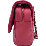 シャネル CHANEL マトラッセフラップバッグ A67742 20番台 ピンク シルバー金具 キャビアスキン レディース ショルダーバッグ