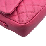 シャネル CHANEL マトラッセフラップバッグ A67742 20番台 ピンク シルバー金具 キャビアスキン レディース ショルダーバッグ