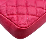 シャネル CHANEL マトラッセフラップバッグ A67742 20番台 ピンク シルバー金具 キャビアスキン レディース ショルダーバッグ