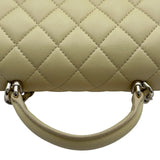 シャネル CHANEL マトラッセトップハンドルフラップバッグ AS2431 イエロー ゴールド金具 ラムスキン レディース ハンドバッグ