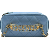 シャネル CHANEL バニティショルダーバッグ AP2805 32番台 ライトブルー ゴールド金具 キャビアスキン レディース ショルダーバッグ