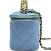シャネル CHANEL バニティショルダーバッグ AP2805 32番台 ライトブルー ゴールド金具 キャビアスキン レディース ショルダーバッグ