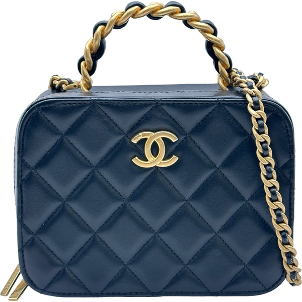 シャネル CHANEL マトラッセ スモールバニティケース AS3318 ブラック