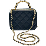シャネル CHANEL マトラッセ スモールバニティケース AS3318 ブラック ゴールド金具 ラムスキン レディース ショルダーバッグ