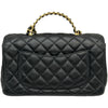 シャネル CHANEL トップハンドルフラップバッグ AS4530 ブラック ゴールド金具 ラムスキン レディース ショルダーバッグ
