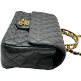 シャネル CHANEL トップハンドルフラップバッグ AS4530 ブラック ゴールド金具 ラムスキン レディース ショルダーバッグ