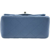 シャネル CHANEL ミニマトラッセ18 A35200 19番台 ブルー シルバー金具 キャビアスキン レディース ショルダーバッグ