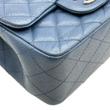 シャネル CHANEL ミニマトラッセ18 A35200 19番台 ブルー シルバー金具 キャビアスキン レディース ショルダーバッグ