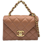 シャネル CHANEL マトラッセフラップショルダーバッグ AS4553 ベージュ ゴールド金具 ラムスキン レディース ショルダーバッグ