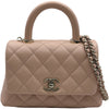 シャネル CHANEL ココハンドルXXS AS2215 31番台 ピンク ゴールド金具 キャビアスキン レディース ハンドバッグ