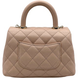 シャネル CHANEL ココハンドルXXS AS2215 31番台 ピンク ゴールド金具 キャビアスキン レディース ハンドバッグ