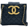 シャネル CHANEL ココマークスモールショッピングバッグ AS4596 ブラック ゴールド金具 ラムスキン レディース ショルダーバッグ