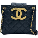 シャネル CHANEL ココマークスモールショッピングバッグ AS4596 ブラック ゴールド金具 ラムスキン レディース ショルダーバッグ