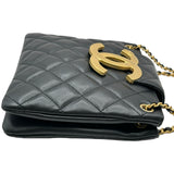 シャネル CHANEL ココマークスモールショッピングバッグ AS4596 ブラック ゴールド金具 ラムスキン レディース ショルダーバッグ
