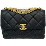 シャネル CHANEL ミニフラップバッグ AS3239 ブラック/ゴールド金具 ラムスキン レディース ショルダーバッグ
