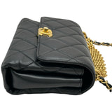 シャネル CHANEL ミニフラップバッグ AS3239 ブラック/ゴールド金具 ラムスキン レディース ショルダーバッグ