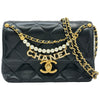シャネル CHANEL マトラッセロゴチャームチェーンショルダー AS4986 ブラック ゴールド金具 ラムスキン レディース ショルダーバッグ