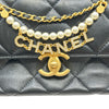 シャネル CHANEL マトラッセロゴチャームチェーンショルダー AS4986 ブラック ゴールド金具 ラムスキン レディース ショルダーバッグ